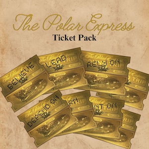 Polar Express Ticket Printable Tickets Etsy