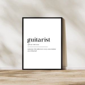 Digital Guitarist definition funny guitar instant download