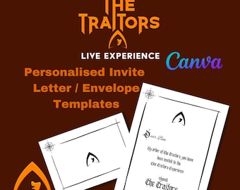 Invitación a Traitors Live Experience: Plantilla de carta personalizada (Canva)