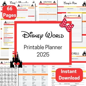 Planner stampabile Disneyworld WDW Planner Florida Planner 2025 2026 Orlando Planner