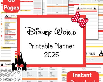 Printable Disneyworld wdw planner florida 2025 2026 orlando