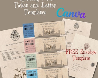 Wizarding World Ticket Potter Hexerei und Zauberei Vorlage