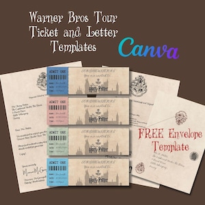 Warner Bros Ticket Potter Hexerei und Zauberei Leinwand Vorlage