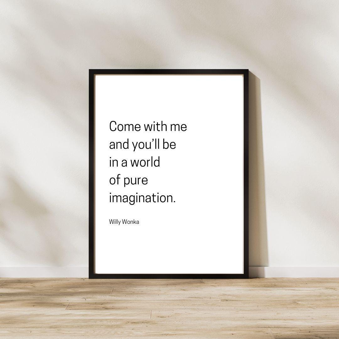 Willy Wonka Quote Prints Charlie and the Chocolate Factory Decor Gift - Etsy, image size:1080x1080