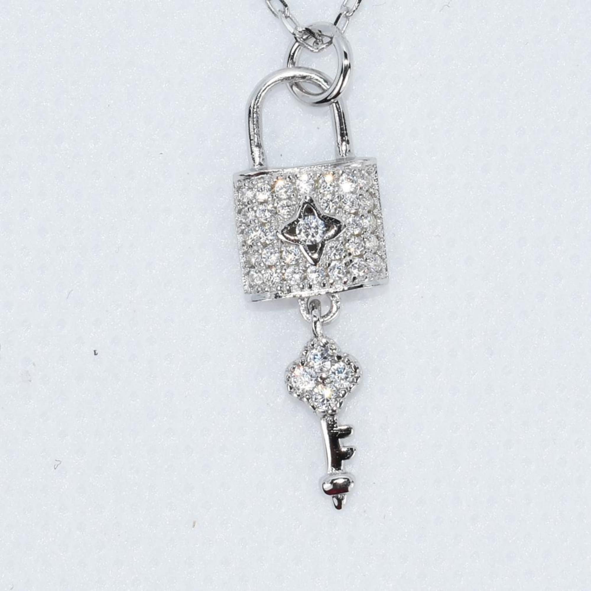 Lock and Key Necklace Sterling Silver Locket Padlock Necklace Bleble