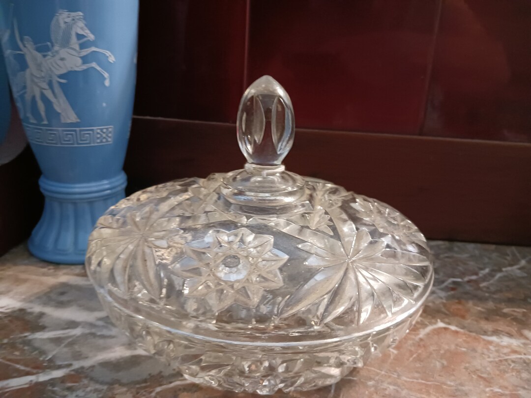 Early American Prescut Large Candy Dish Vintage 1960s Pressed Etsy
