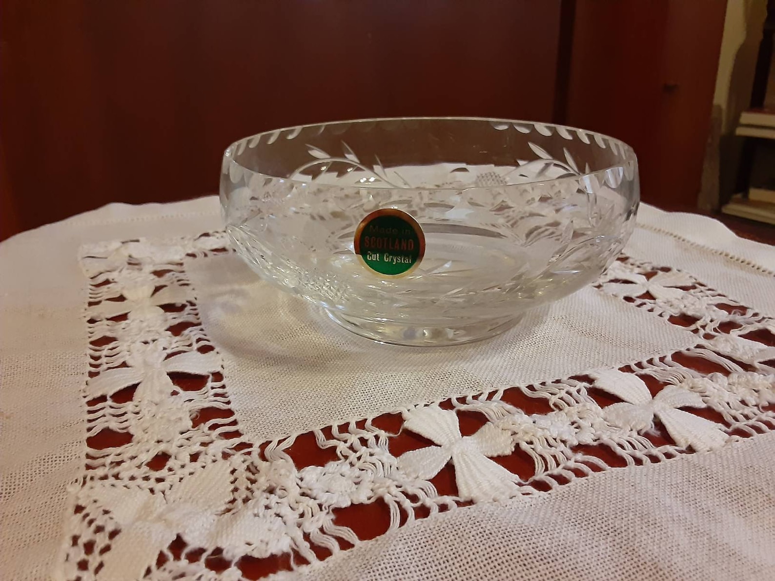 Edinburgh Crystal bowl rare vintage dish from Scotland Etsy