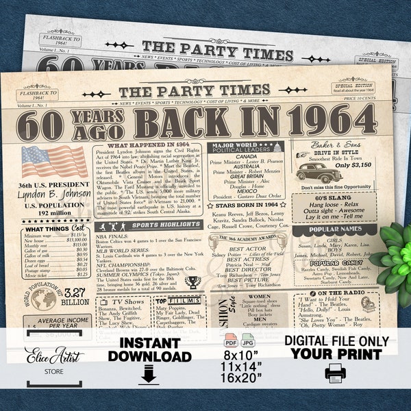 60 Years Ago - Etsy