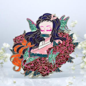 NEZUKO | Enamel Pin, Demon Slayer, Kimetsu No Yaiba, Nezuko Kamado, Tanjiro Kamado, Zenitsu, Inoske, Anime Pins, Fandom, Anime Merch