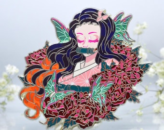 NEZUKO | Emaliowana szpilka, Pogromca Demonów, Kimetsu No Yaiba, Nezuko Kamado, Tanjiro Kamado, Zenitsu, Inoske, Przypinki Anime, Fandom, Merch Anime