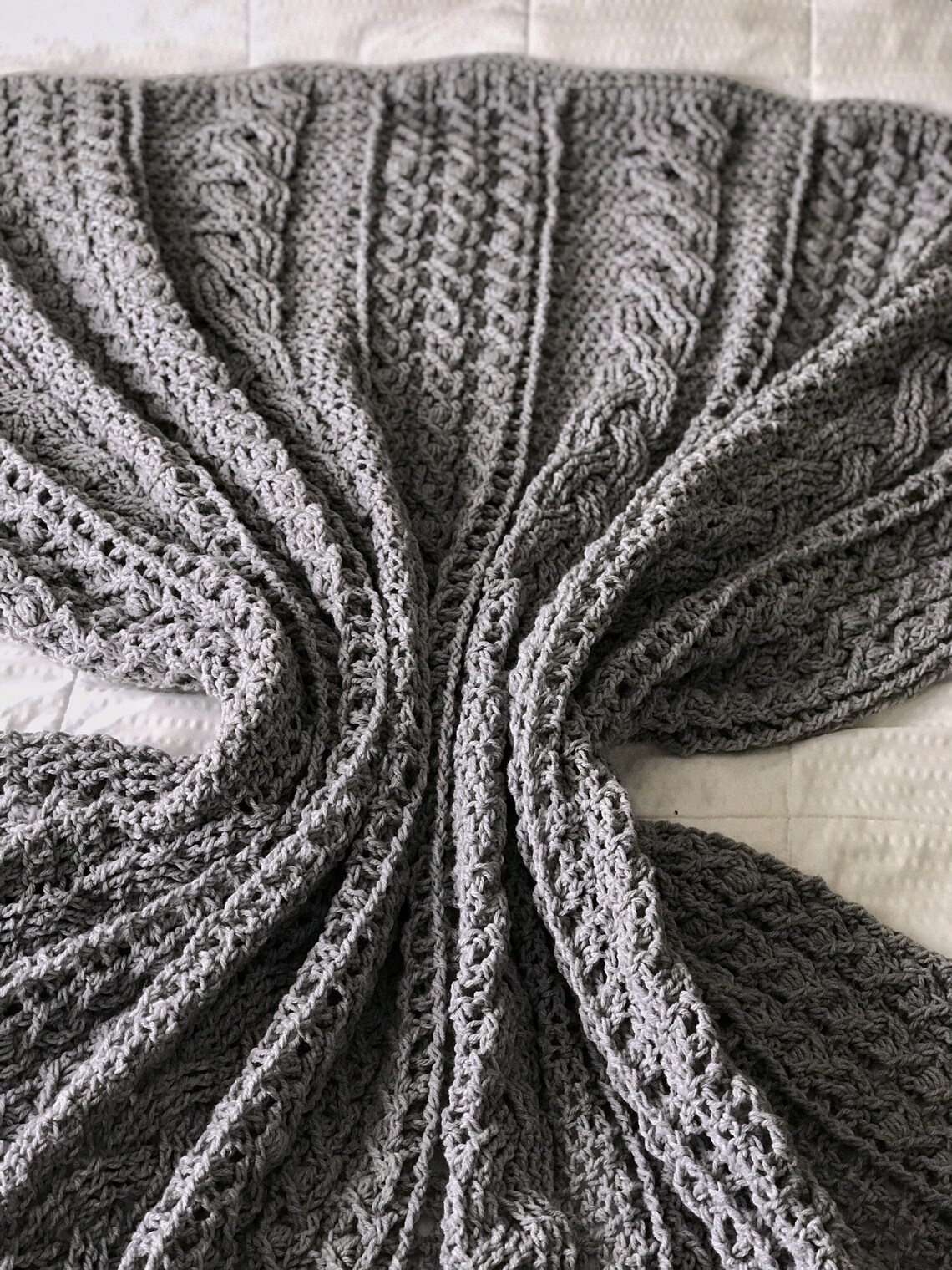 Crochet Blanket Handmade Cable Stitch Afghan Throw Blanket Etsy