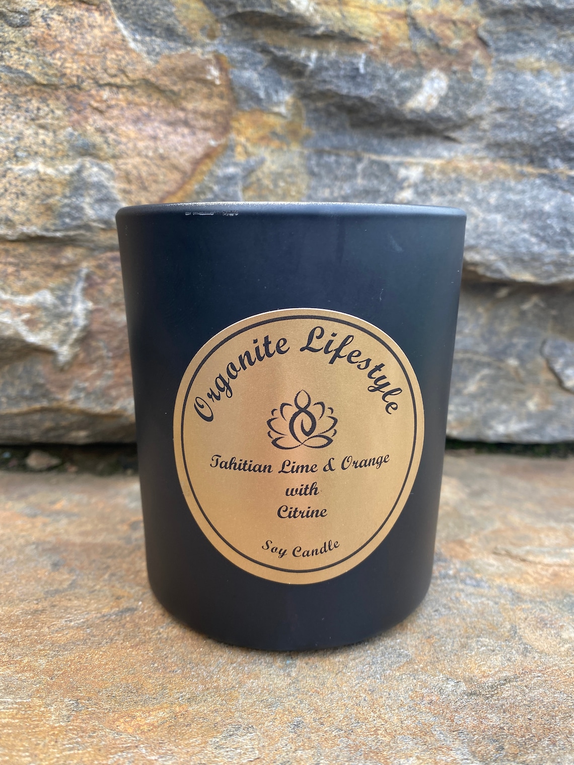 Crystal Infused Soy Candles Tahitian Lime and Orange Etsy