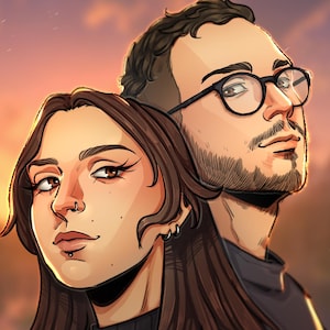 Couple Art Commission | DnD Fantasy Custom Illustration, Unique Digital Artwork for Gamers & Role-Players Reservation