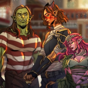 Encargo de arte grupal personalizado de DnD / Ilustración de personajes de DnD personalizados y diseño de fantasía para portadas de libros. Reserva.