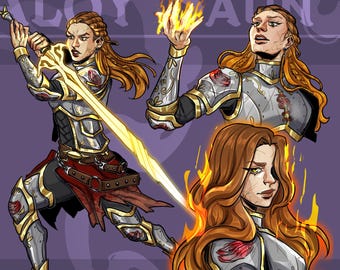 Personalized Character Sheet Commission | Custom RPG DnD Art | Fantasy Illustration for Roleplay | OC Design