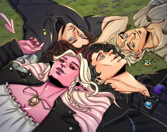 Dungens and Dragons Campaign Art Commission | DnD Party | Original Character Illustration