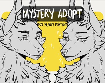 Mystery Furry Canine Art | Custom Profile Picture Icon Fursona Anthro Headshot
