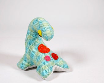 Stuffed Dinosaur Toy in Blue-Ethical and Fairtrade