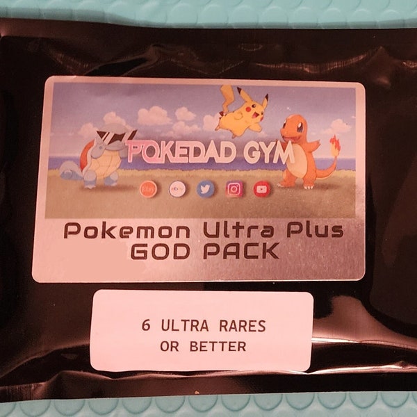 Pokemon Ultra Plus God Pack ~ 6 карpl ex, gx и/или V, Vmax, Secret Rares, Full-Arts, Rainbow Rares, Ultras, Hypers ++ NM/MT