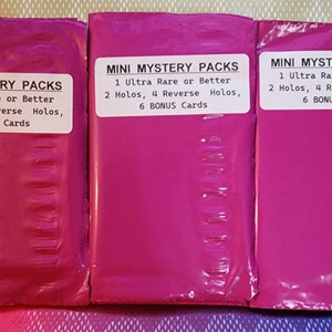 Pokemon MiNi MYSTERY 3 PACK BUNDLE w/3 Ultra Rares or Better, 6 Holo Rares, 12 Reverse Holos, 18 EXTRA BONuS Karten - Siehe vollständige Beschreibung