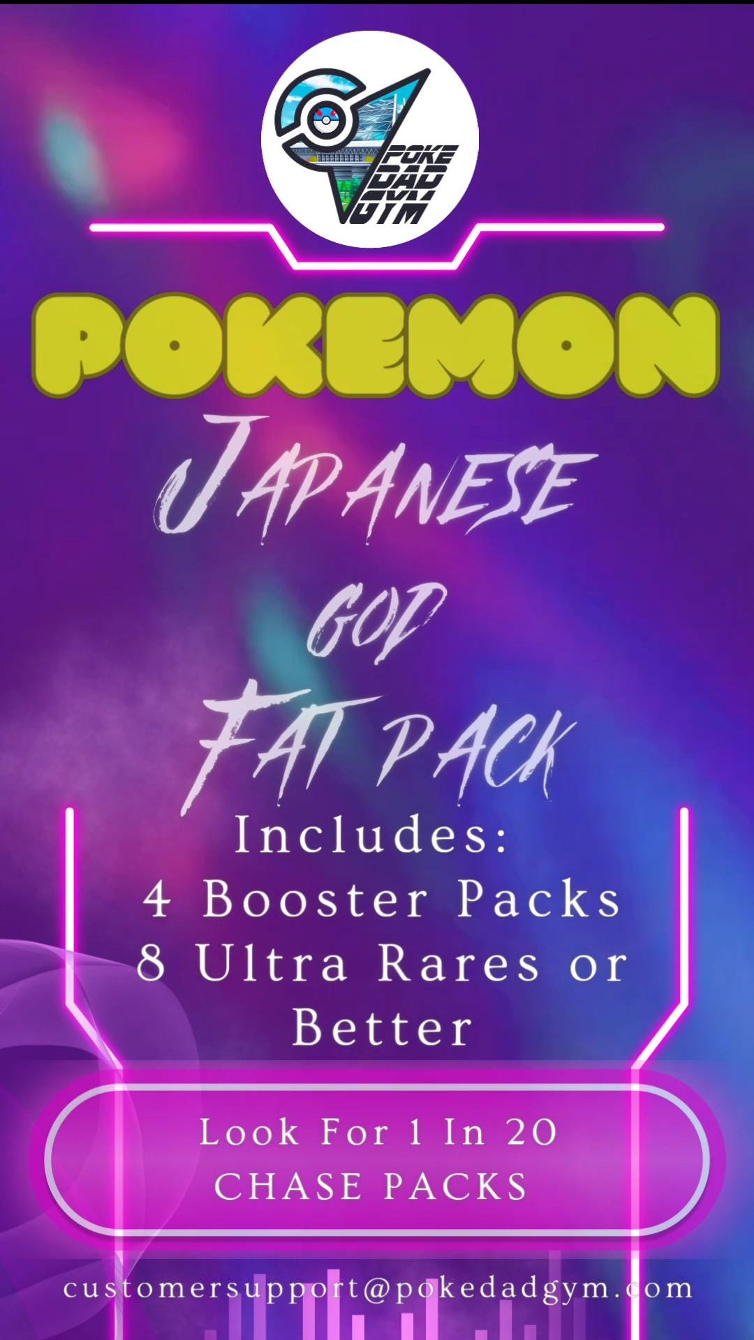 Pokemon Japanese GOD FAT PACK 4 Random Packs & 8+ Poss Gx, Ex, VMax, Secrets , Full-Arts, Rainbow Rares, Gold, Ultras, Hypers, ++ Pokemon Japanese GOD FAT PACK 4 Random Packs & 8+ Poss Gx, Ex, VMax, Secrets , Full-Arts, Rainbow Rares, Gold, Ultras, Hypers, ++