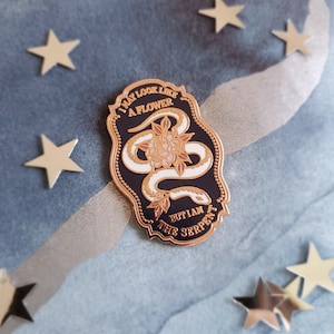 Flower Serpent (Rose Gold Hard Enamel Pin)