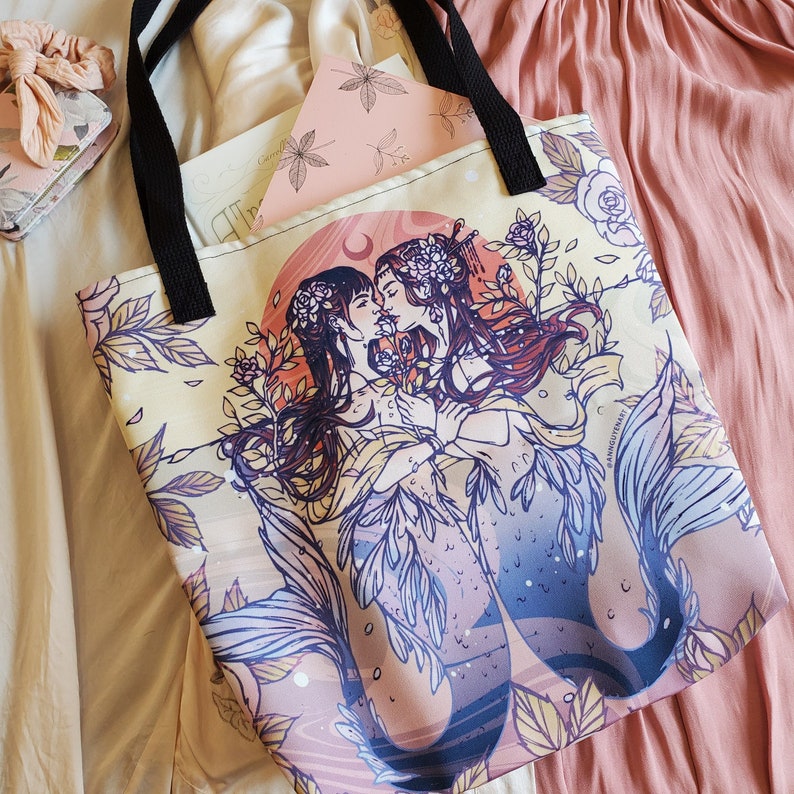 Love is Love Mermaid Tote Bag Double-Sided
