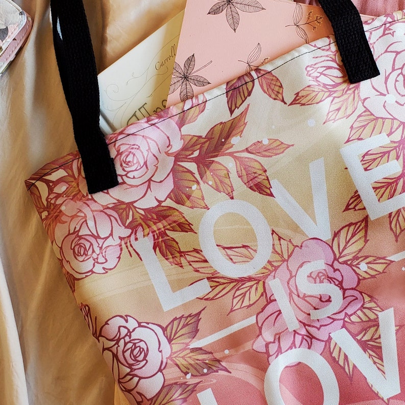 Love is Love Mermaid Tote Bag Double-Sided