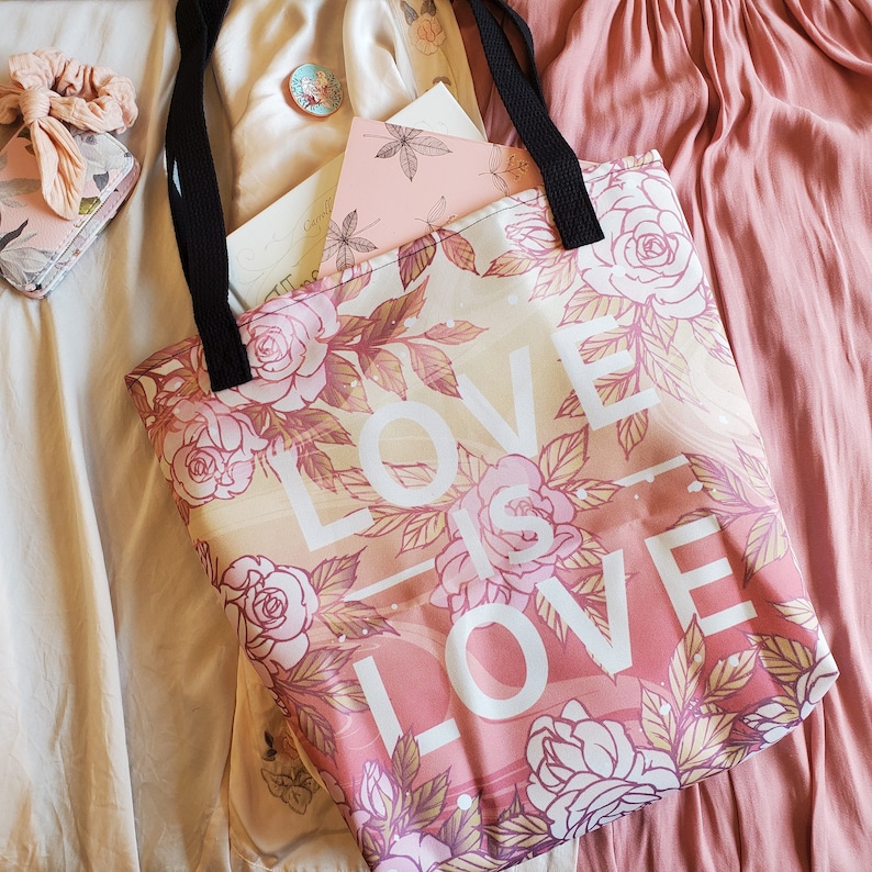 Love is Love Mermaid Tote Bag Double-Sided