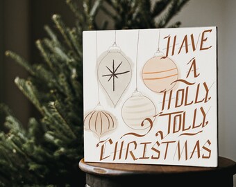 Have a holly jolly Christmas art print | Digital download | Wall art | holiday Illustration | Christmas illustration | holiday decor