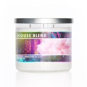 House Blend | Woodland Velvet 3-Wick Candle | Warm Earthy Scented Candle | Mahogany Cedar Patchouli Vanilla Cotton Candy | Cozy Home Gift