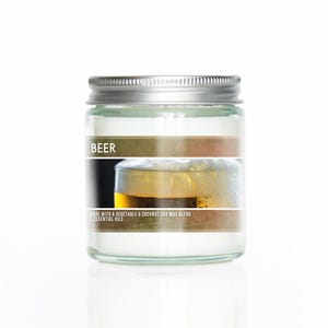 Beer 3oz Scented Mini Gift Candle | Ale Scented Candle | Gifts For Dad | Candles For Brother | Guys Gifts