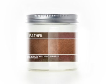 Leather 3oz Mini Scented Candle