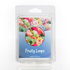 Fruity Loops 3oz Wax Melts | Morning Cereal Scented Wax Melts For Warmer | Breakfast Scent | Nostalgic Wax Melts