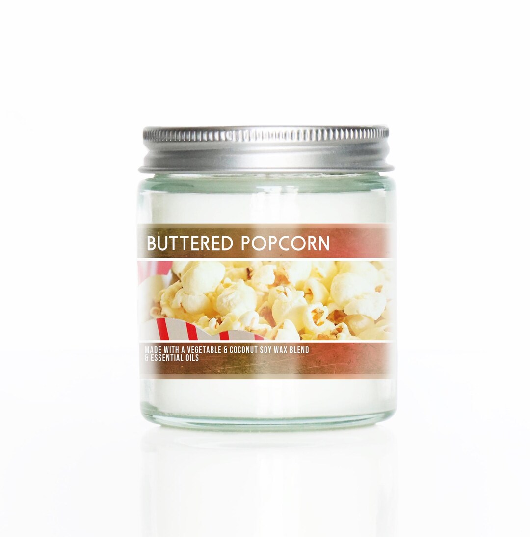 Popcorn Candle Buttered Popcorn 3oz Mini Scented Candle | Movie Theater Popcorn Candle ...