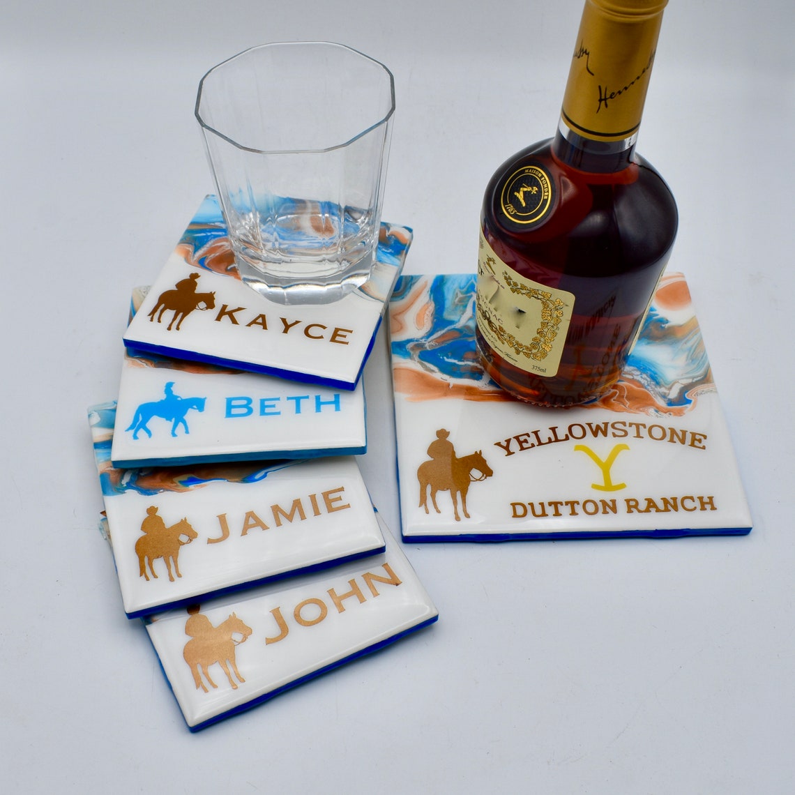 Yellowstone Barware Dutton Ranch Coasters Yellowstone Etsy