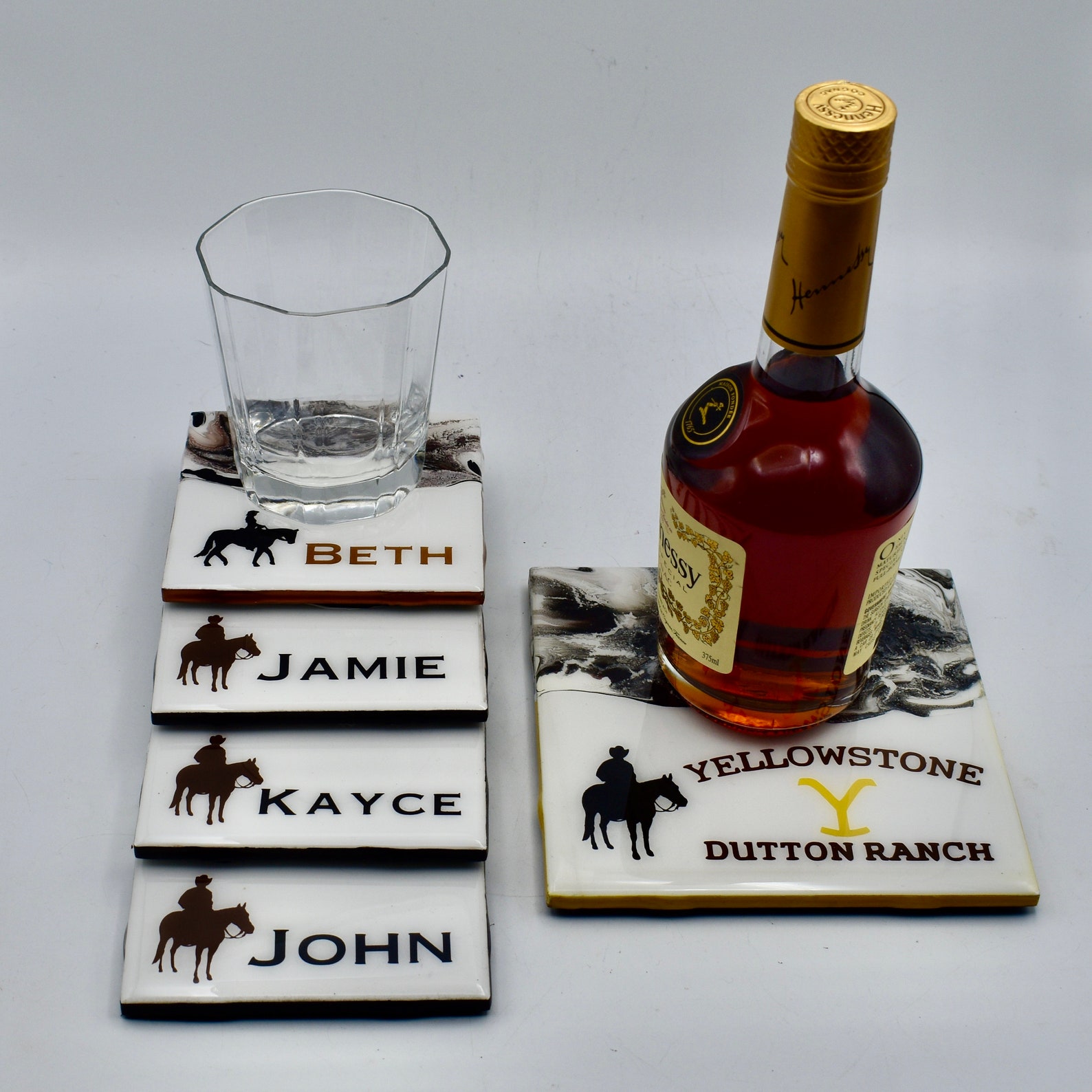 Yellowstone Barware Dutton Ranch Coasters Yellowstone Etsy