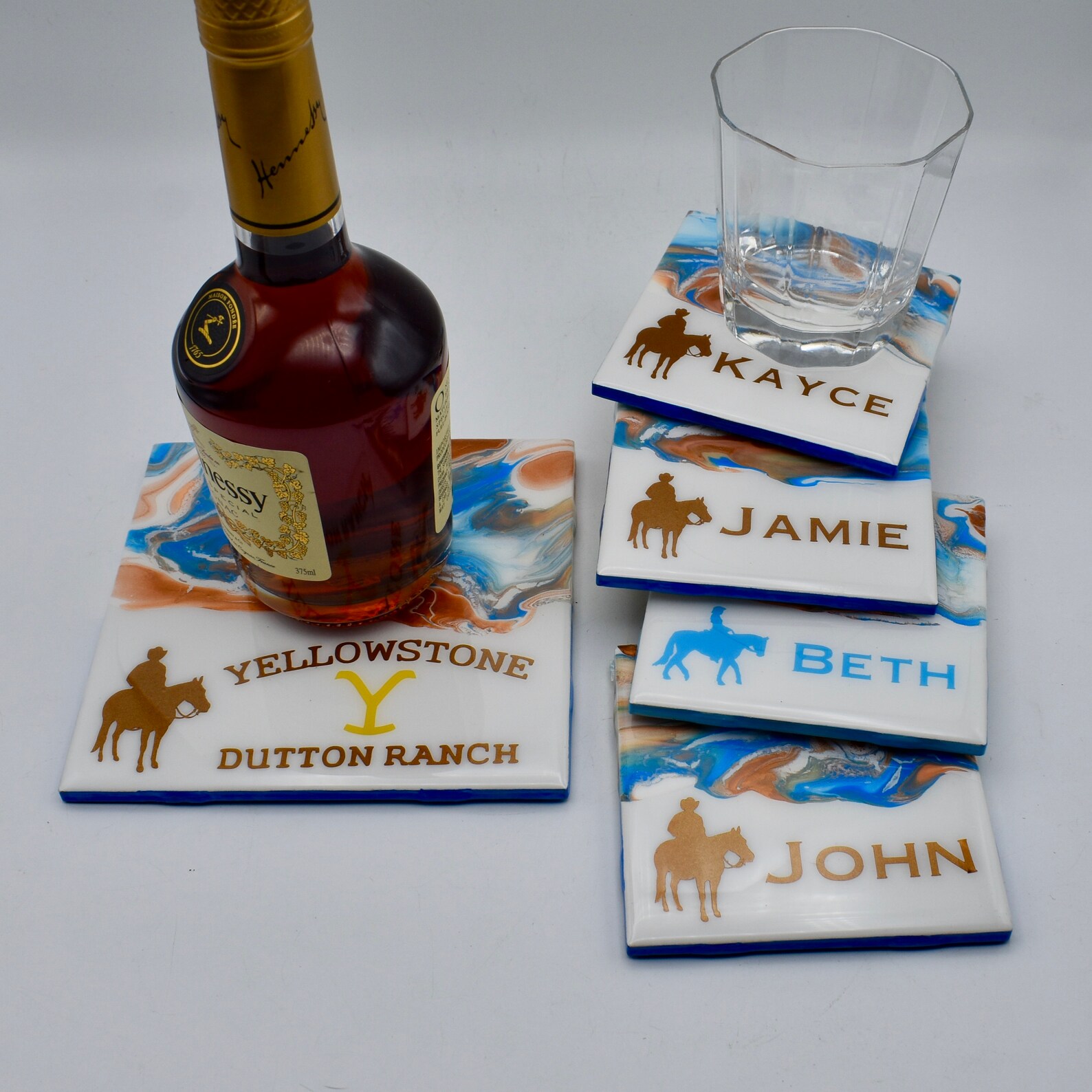 Yellowstone Barware Dutton Ranch Coasters Yellowstone Etsy