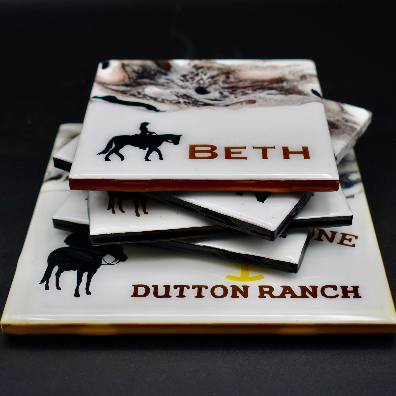 Yellowstone Barware Dutton Ranch Coasters Yellowstone Etsy