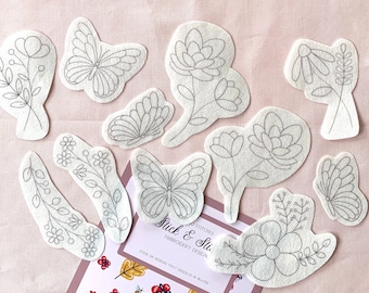 Butterfly Garden stick and stitch patterns