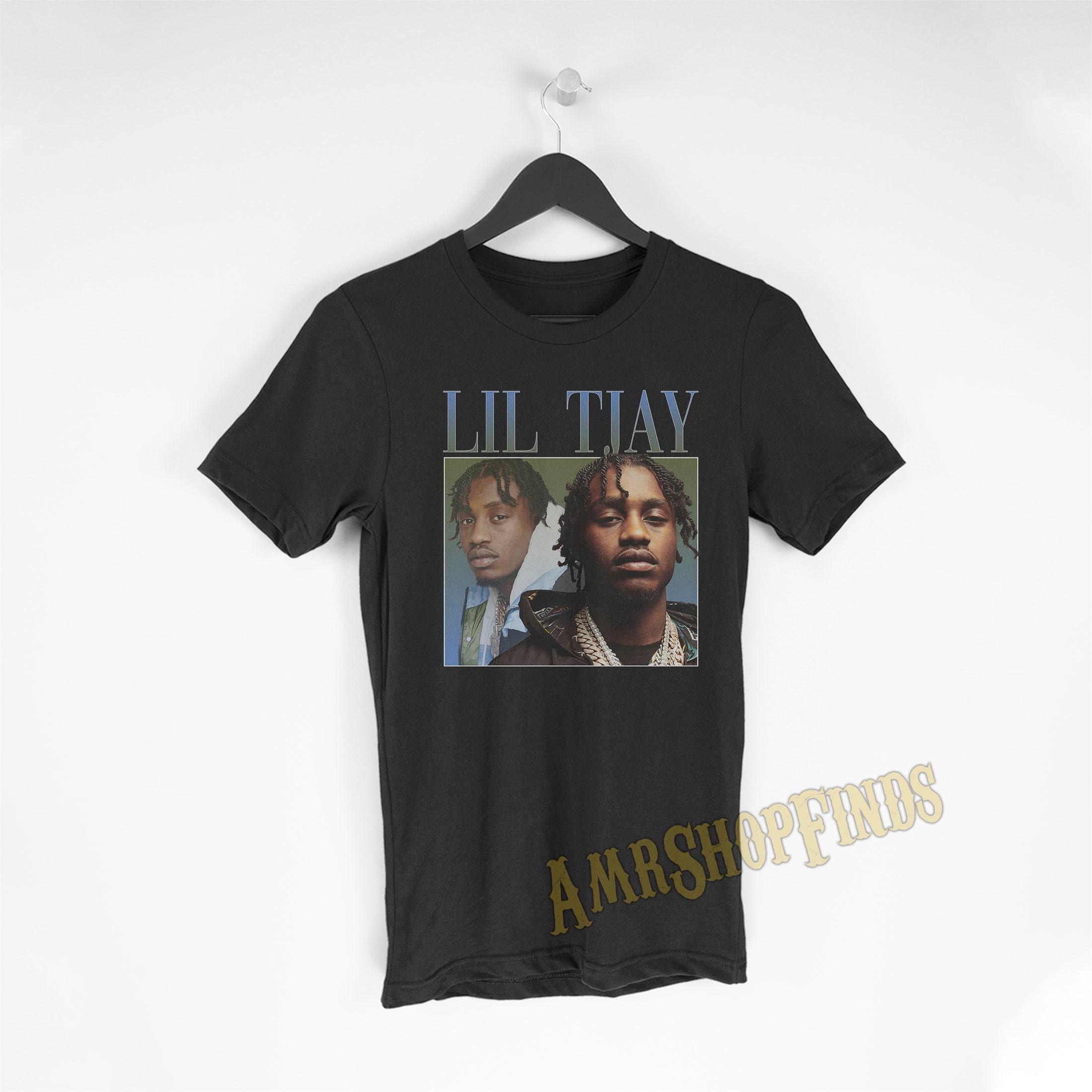 Lil Tjay Shirt American Rapper Singer Hip Hop R&B Trap Music Black White  T-shirt Unisex for Men Women -  Sweden