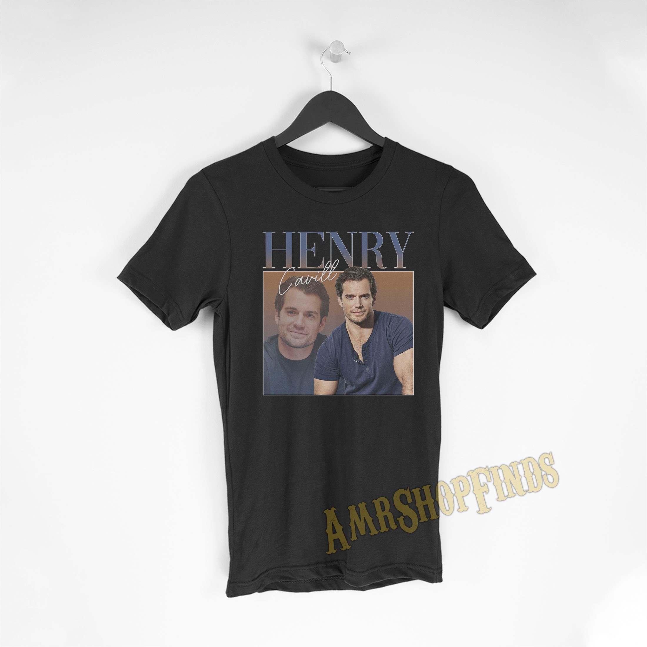 Henry Cavill Shirt British Movie Series Actor Superman Witcher Black White  T-shirt Unisex for Men Women -  Israel