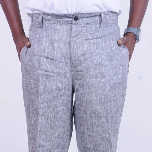 Mens Linen Beach Wedding Light Red Chambray Pants in Plus Etsy