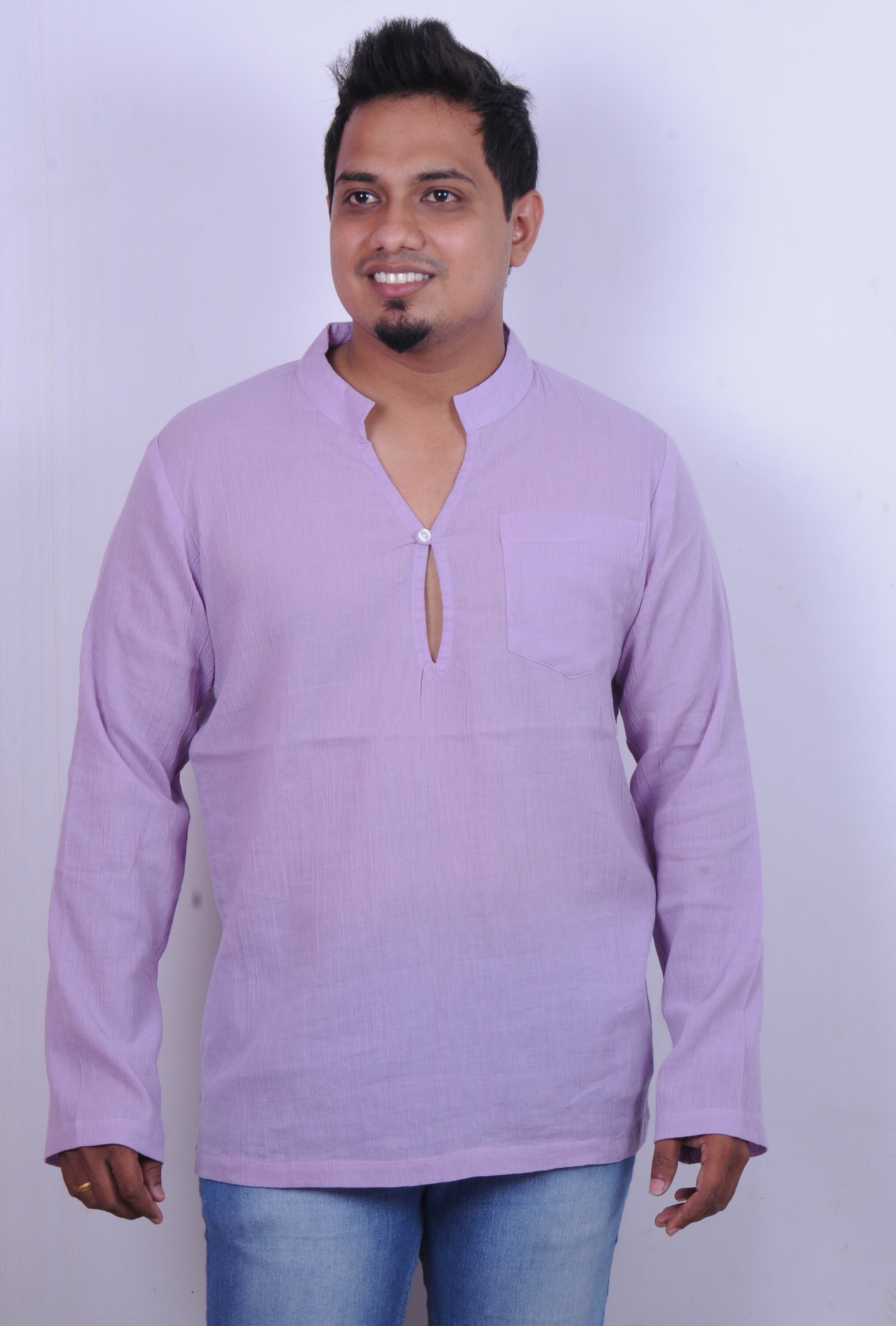 Mens Gauze Long Sleeves Beach Shirt Travel Shirt Tall Big Etsy