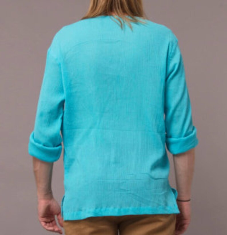 Mens Gauze Short Beach Shirttravel Shirt, Tall, Big Plus Size Shirt