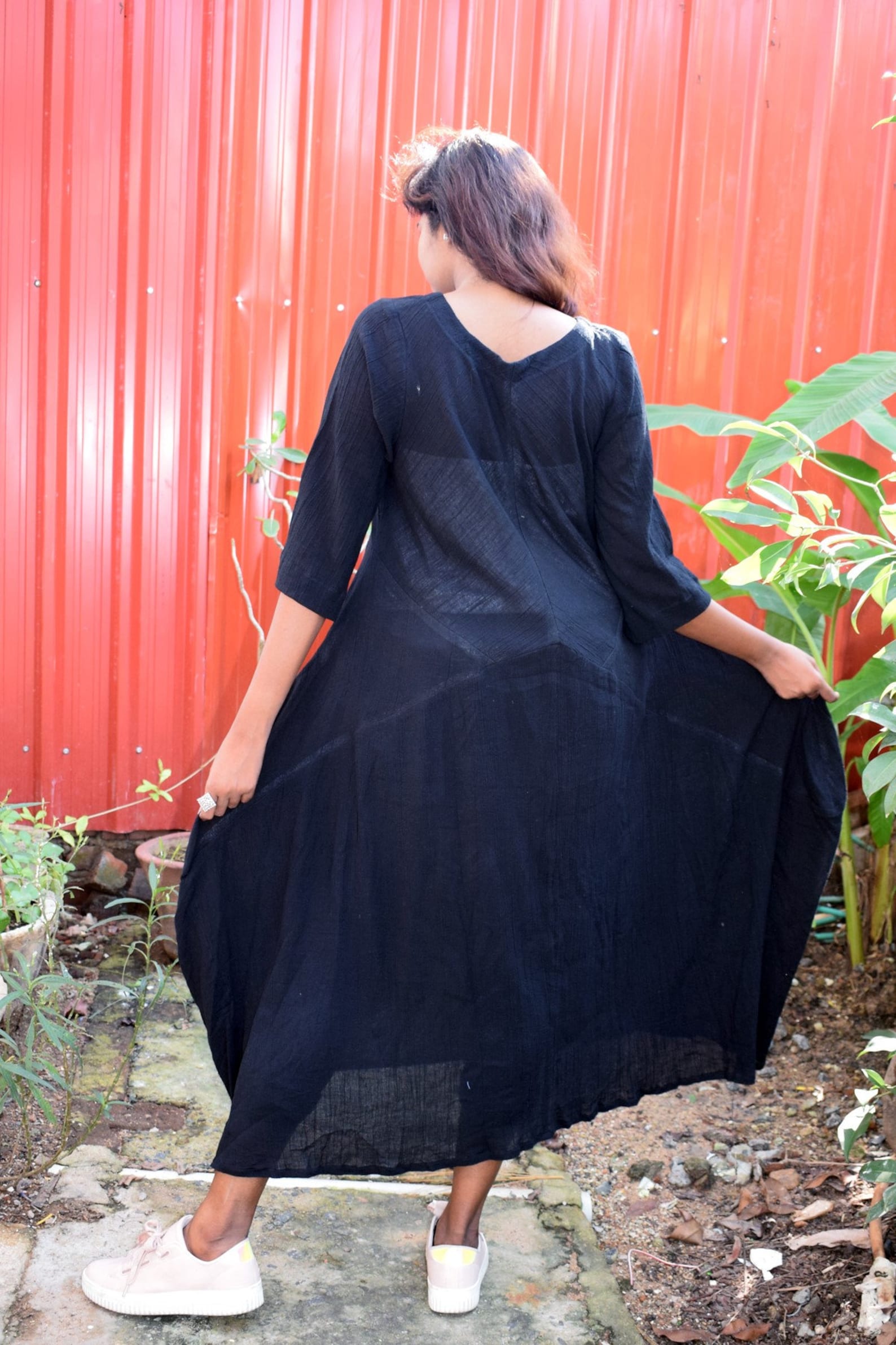 Womens Cotton Gauze Dress Free Size RegularPlus and Tall Etsy