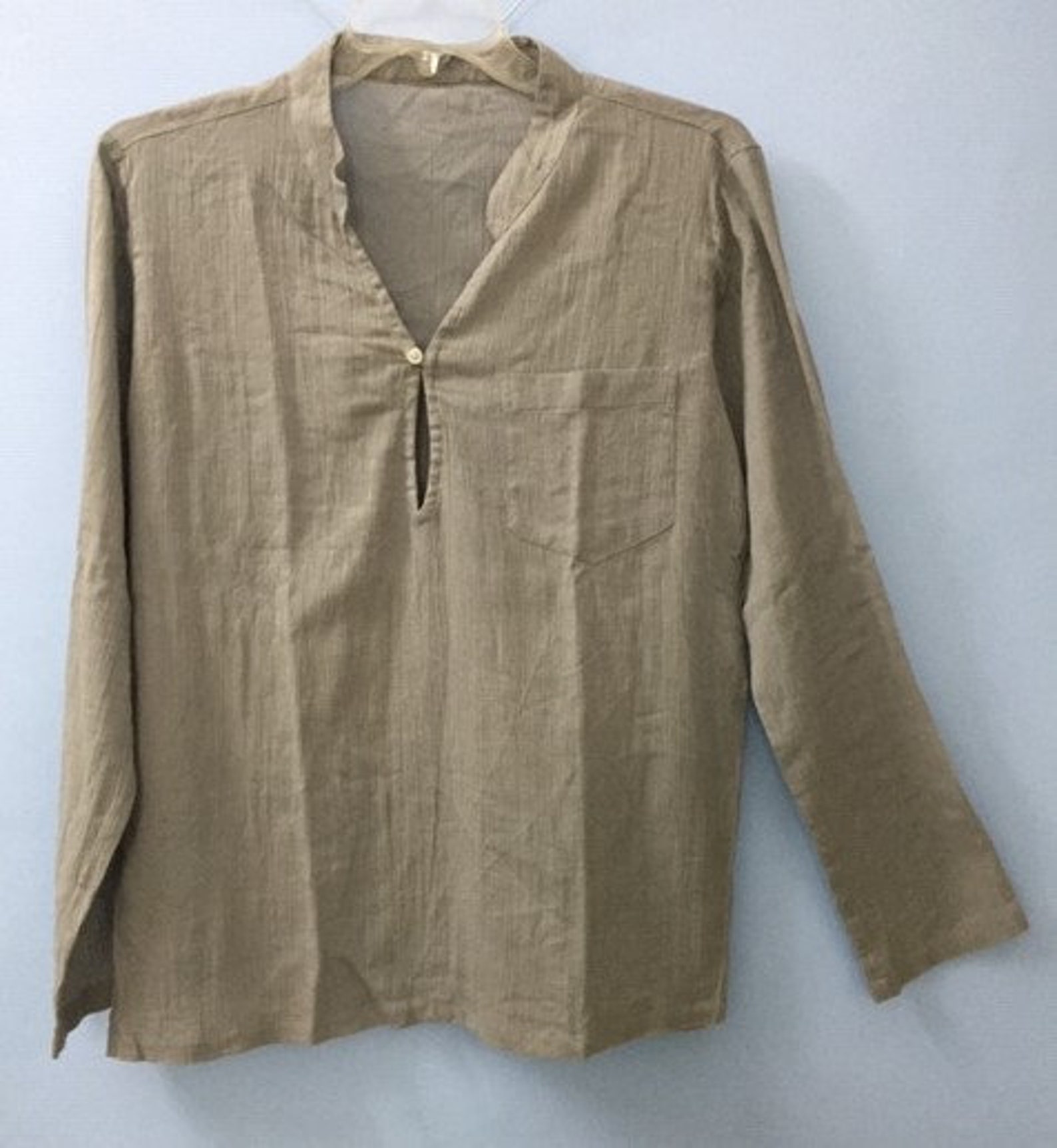 Mens Gauze Long Sleeves Beach Shirt Travel Shirt Tall Big Etsy