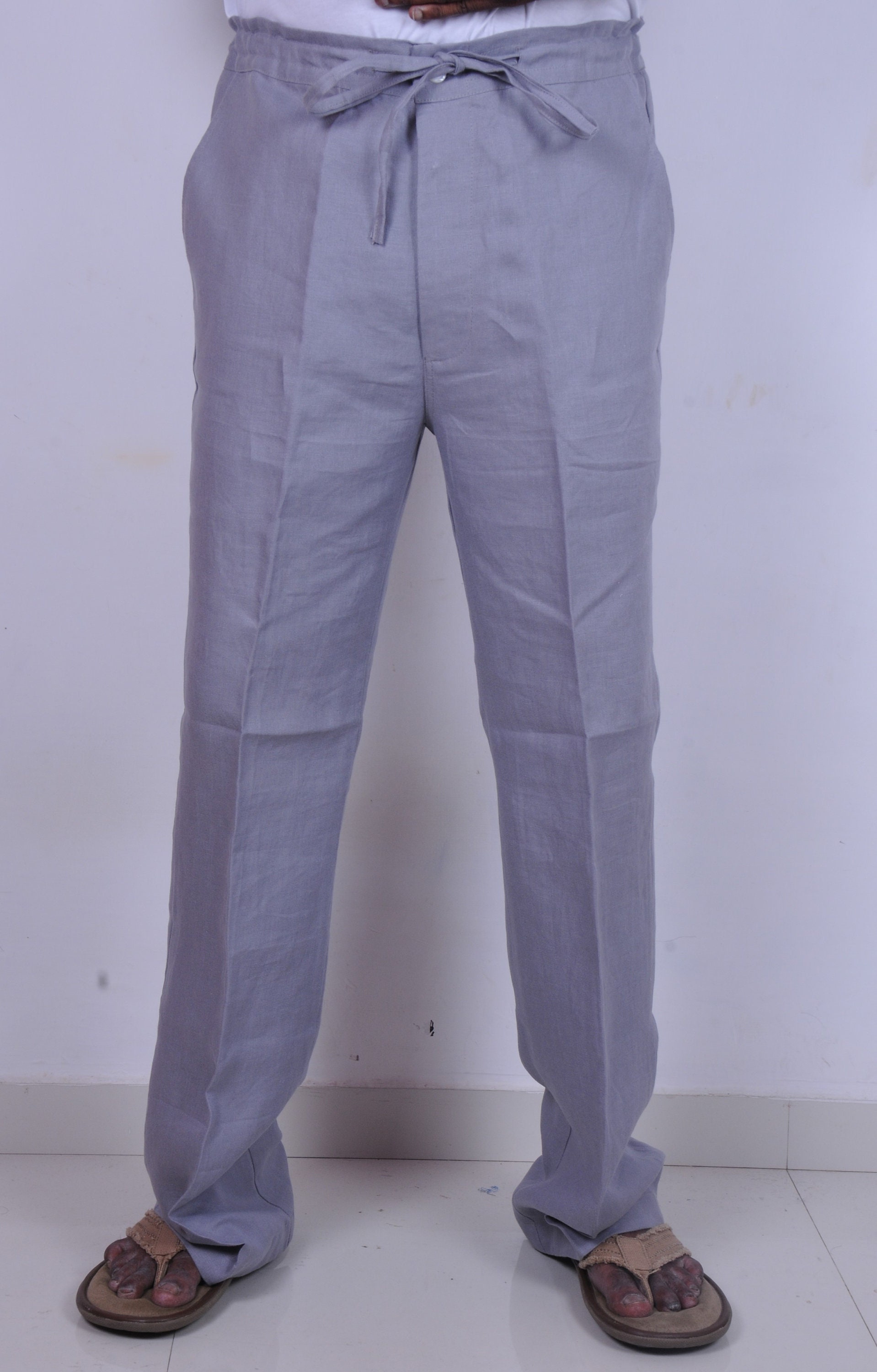 mens linen drawstring pants gap