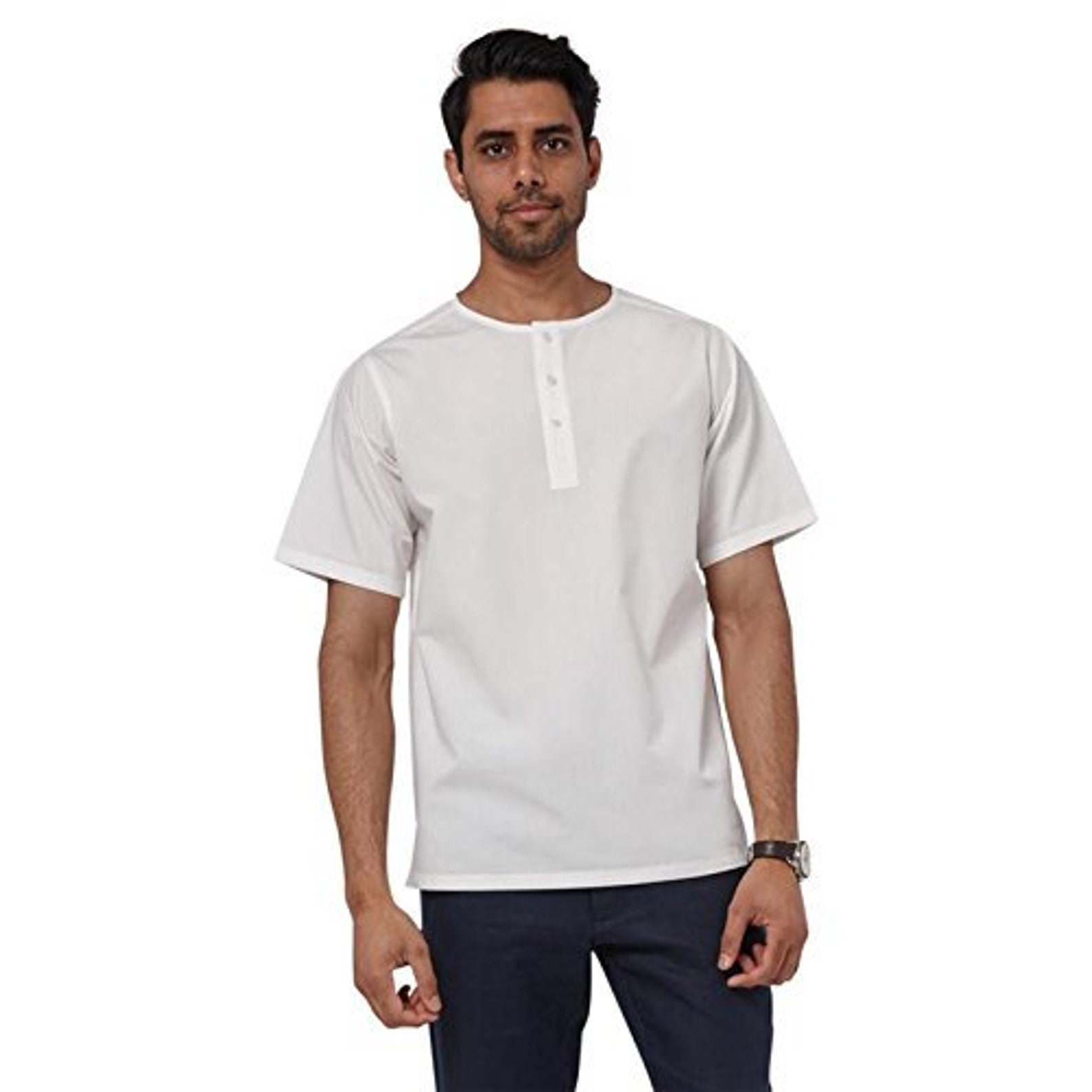 Mens Unisex Organic White Cotton T Shirt Look Shirt Tall Etsy