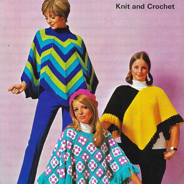 Poncho Crochet Pattern Festival Wear Easy Crochet  Knit Pattern  PDF